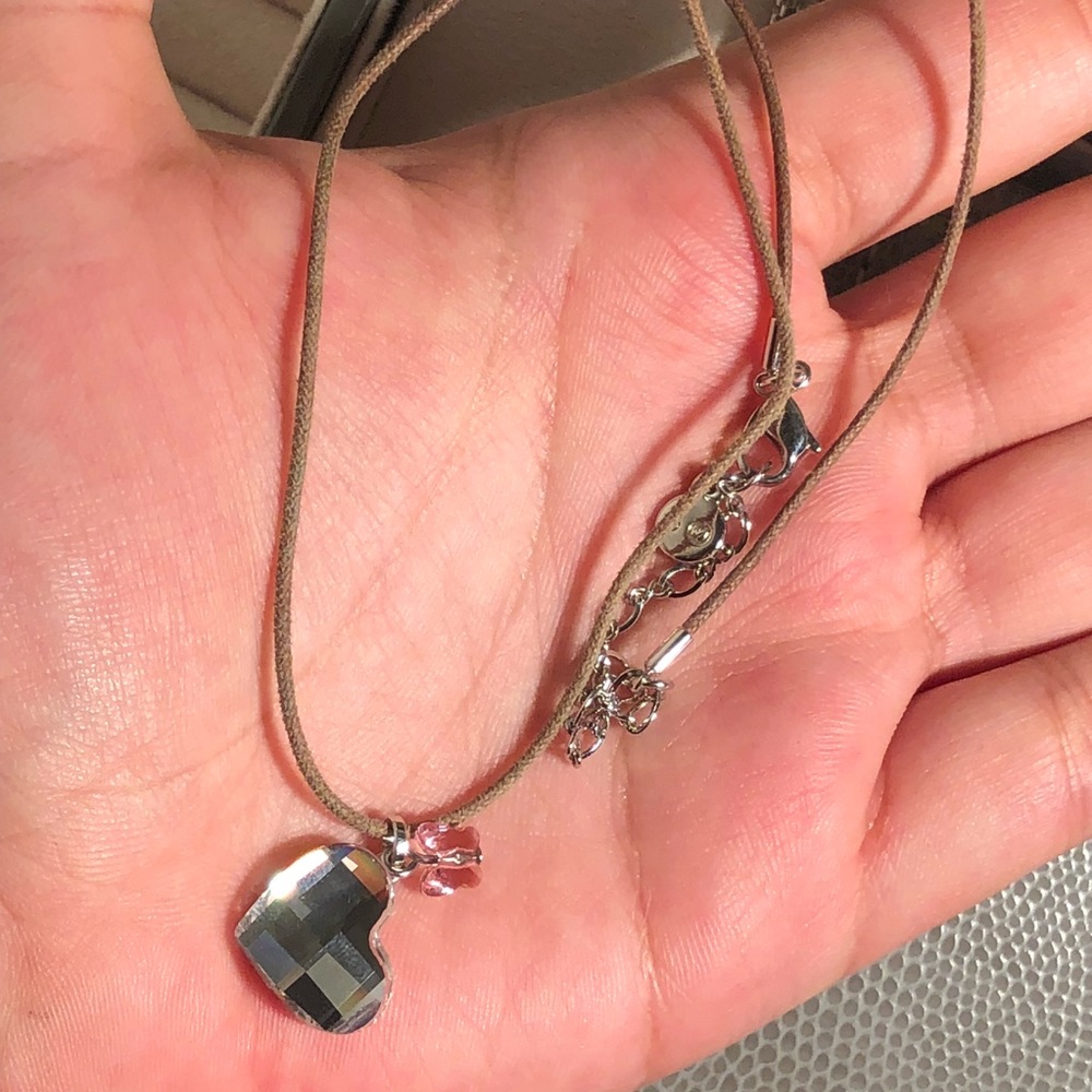 Swarovski Heart w/ Butterfly Necklace - Picture 2 of 2